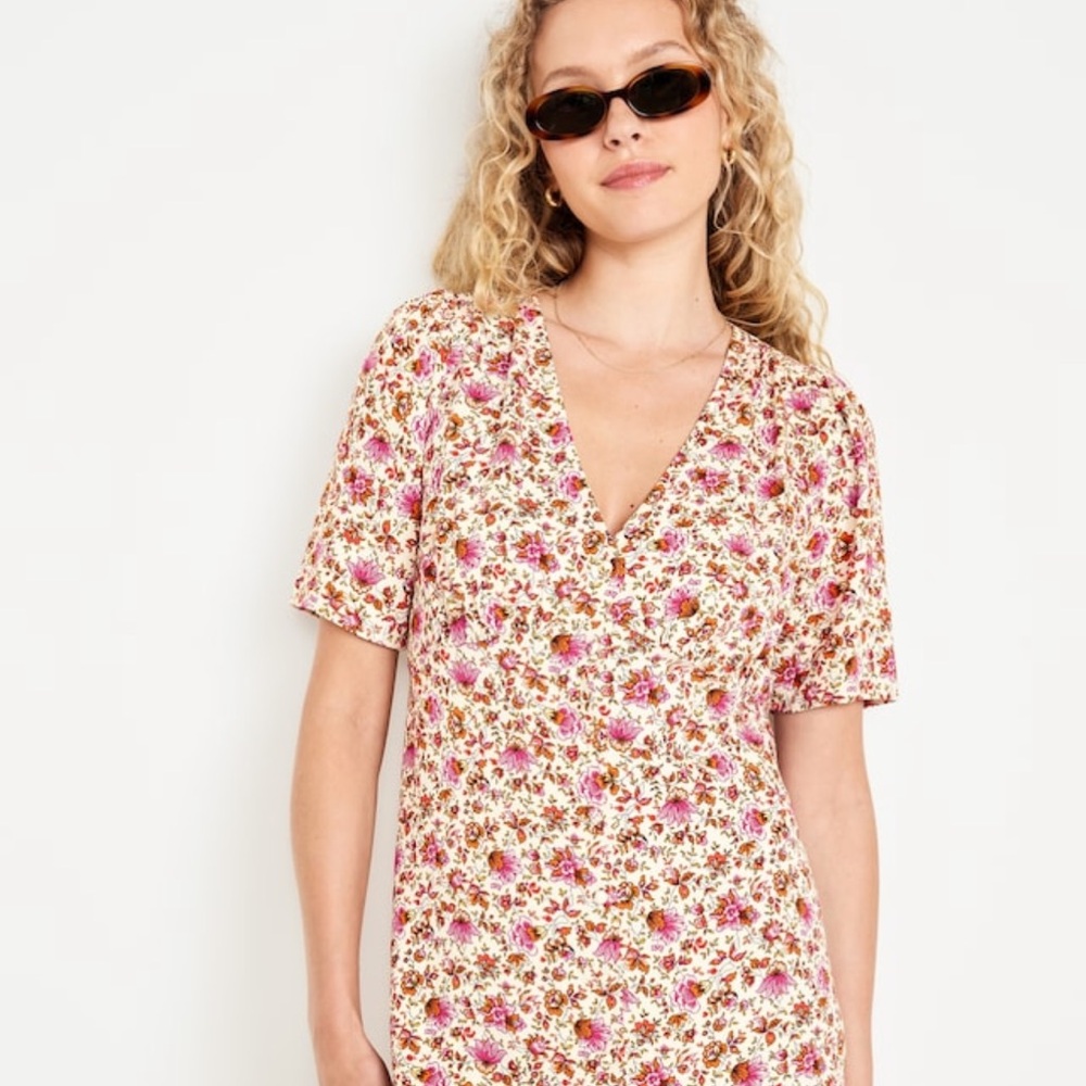 Old Navy Button-Down Crepe Mini Dress